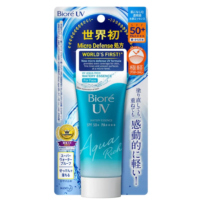 Biore UV Aqua Water Essence Sunscreen SPF50 50ml - Image 1