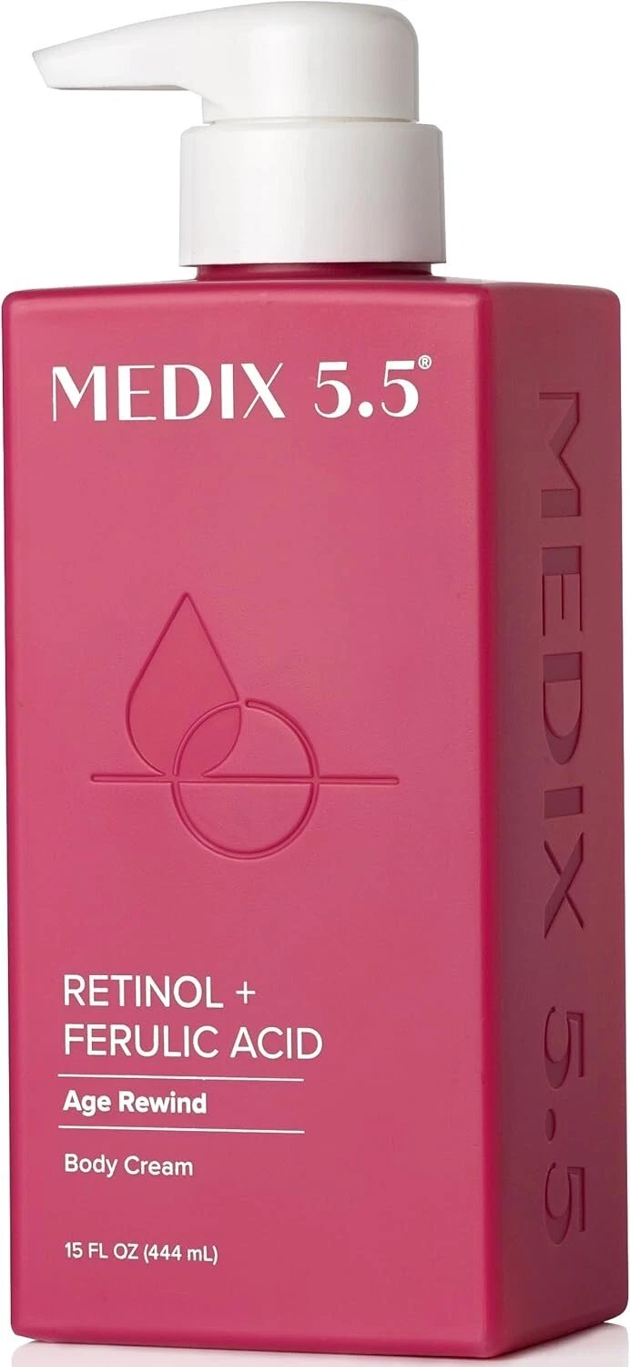 Medix 5.5 Body Treatment with Retinol & Ferulic Acid 444ml Anti-Aging Cream 15oz