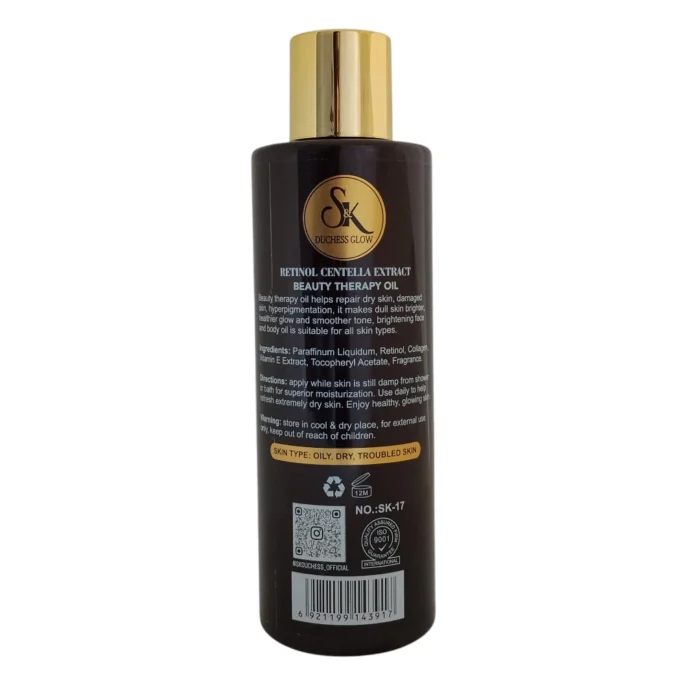 SK Duchess Retinol Centella Extract Beauty Therapy Body Oil 300ml - Image 3