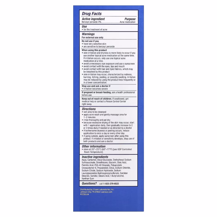 PanOxyl, Acne Creamy Wash, For Face & Body , 6 oz (170 g) - Image 3